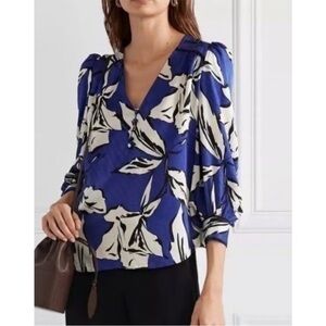 Veronica Beard Silk Blend Milan Blouse Size 0